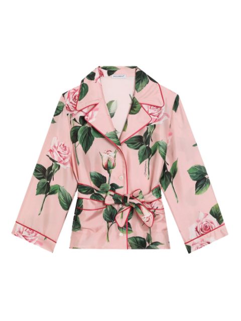 Dolce & Gabbana Kids floral-print shirt