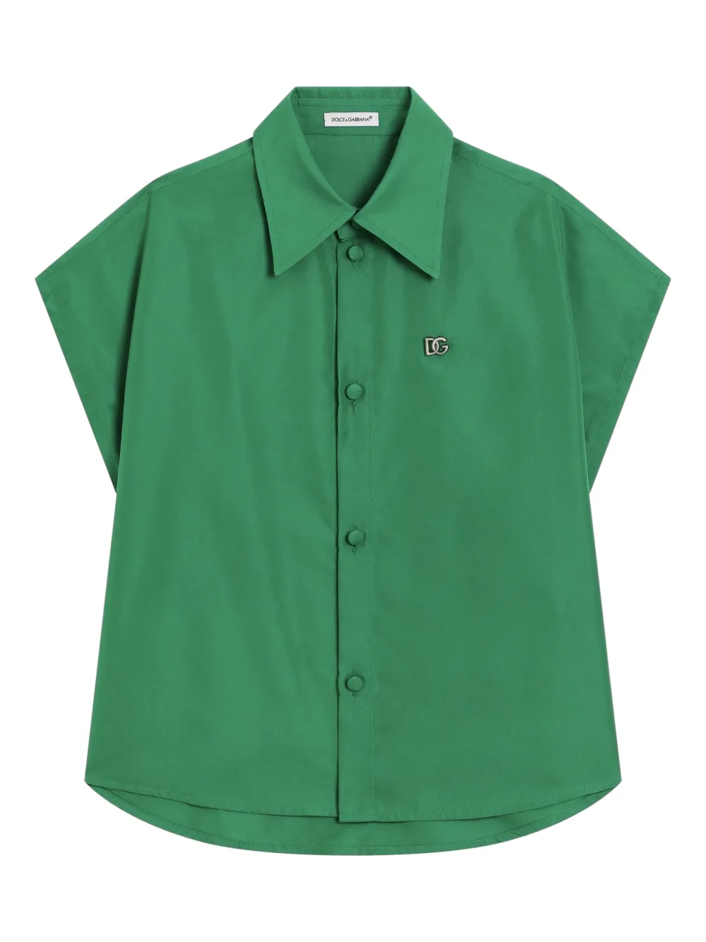 Dolce & Gabbana Kids Shirt met kapmouwen Groen