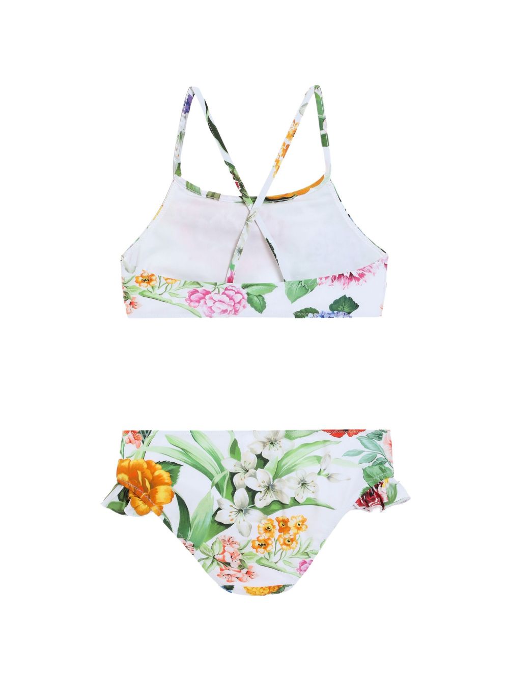 Dolce & Gabbana Kids Bikini met bloemenprint - Wit