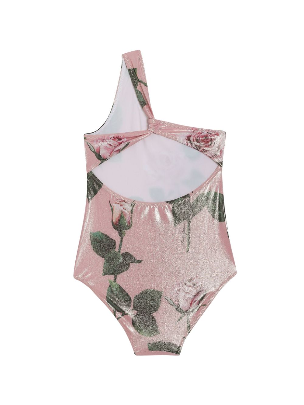 Dolce & Gabbana Kids floral-print swimsuit - Roze