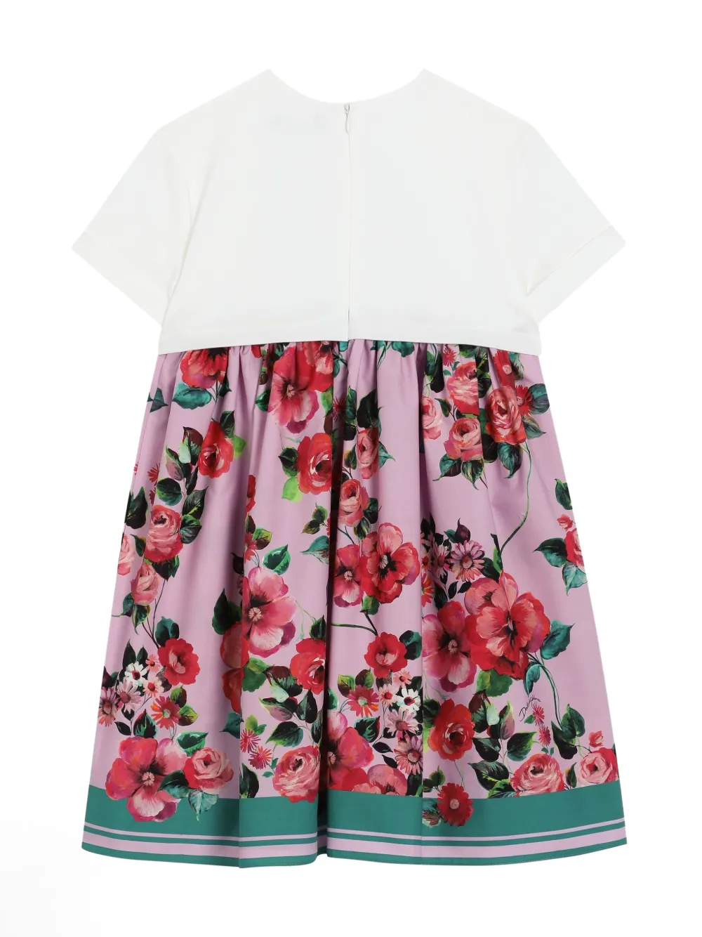 Dolce & Gabbana Kids Jurk met bloemenprint - Wit