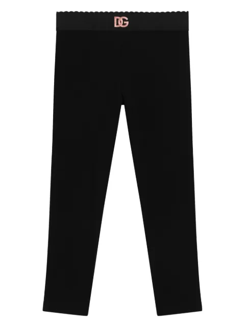 Dolce & Gabbana Kids Leggings mit Logo-Bund