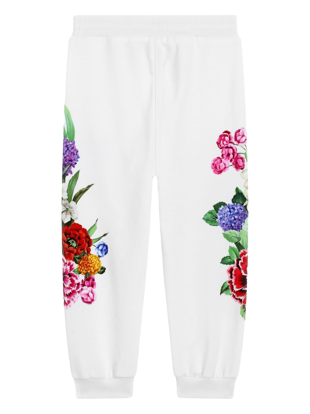 Dolce & Gabbana Kids Trainingsbroek met bloemenprint - Wit