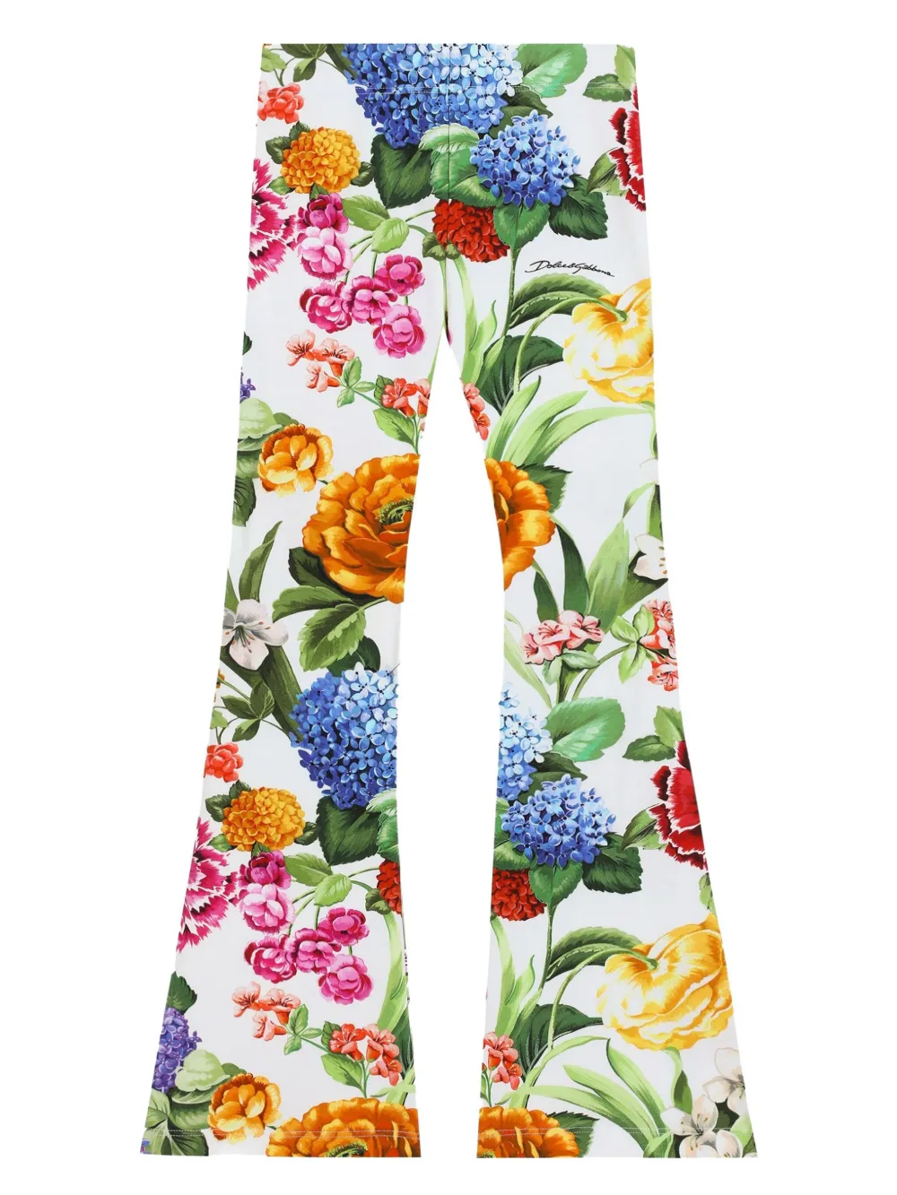 Dolce & Gabbana Kids Legging met bloe print Wit