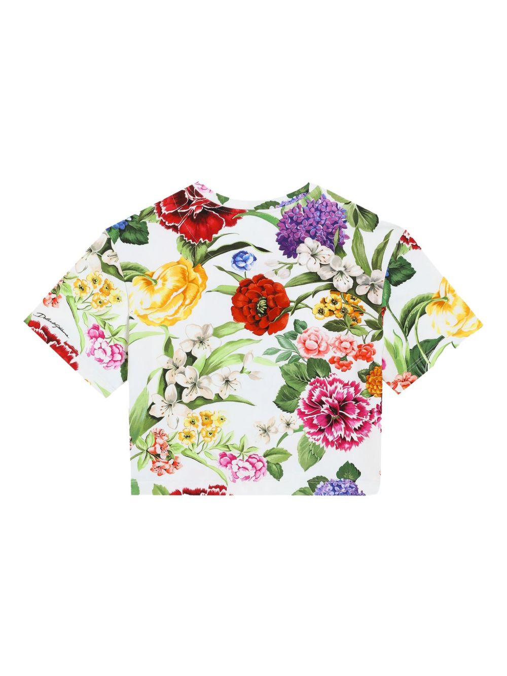 Dolce & Gabbana Kids T-shirt met bloemenprint - Wit