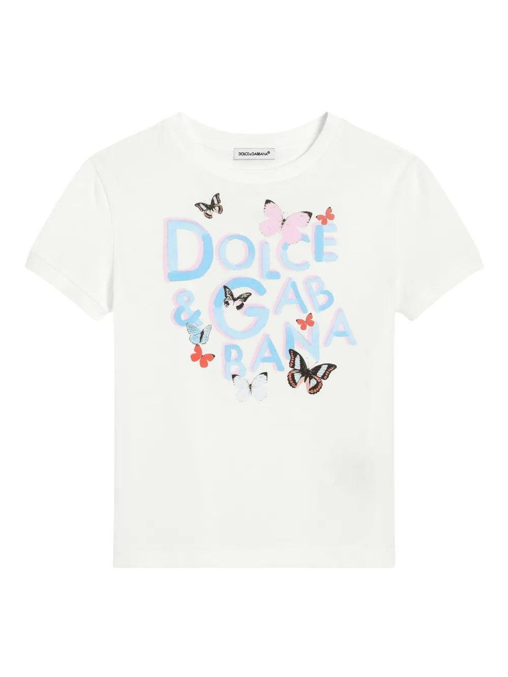 Dolce & Gabbana Kids T-shirt met logoprint Wit