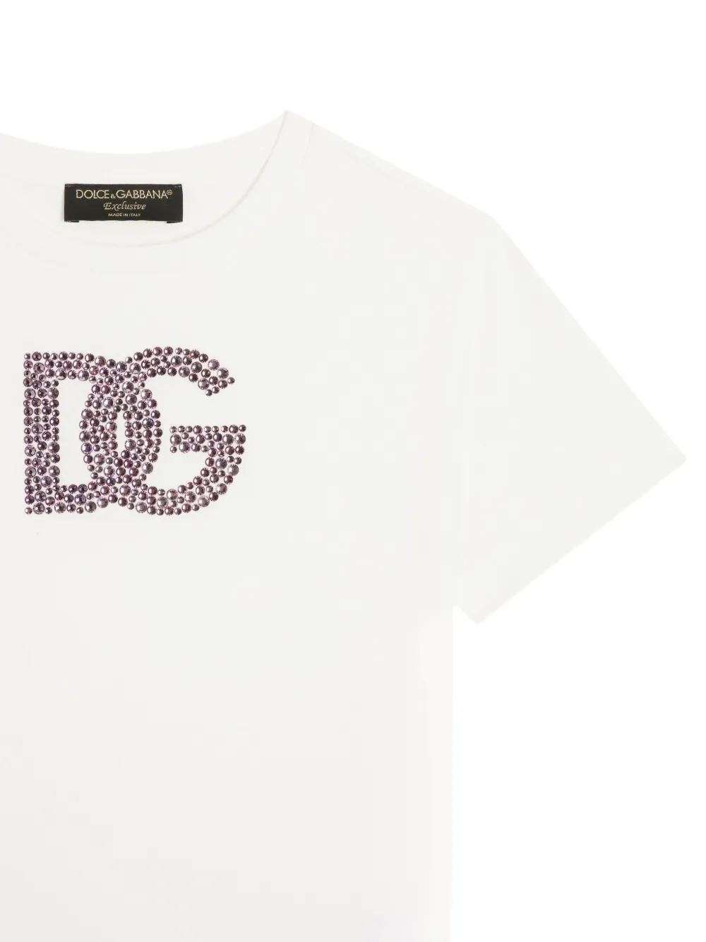 Dolce & Gabbana Kids T-shirt met logopatch Wit