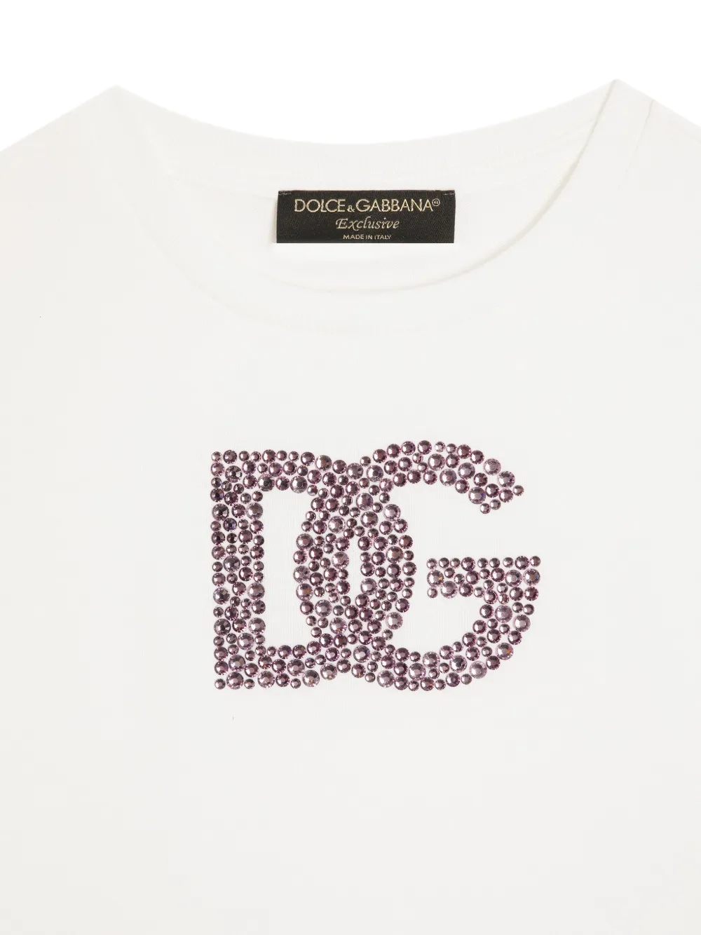 Dolce & Gabbana Kids T-shirt met logopatch Wit