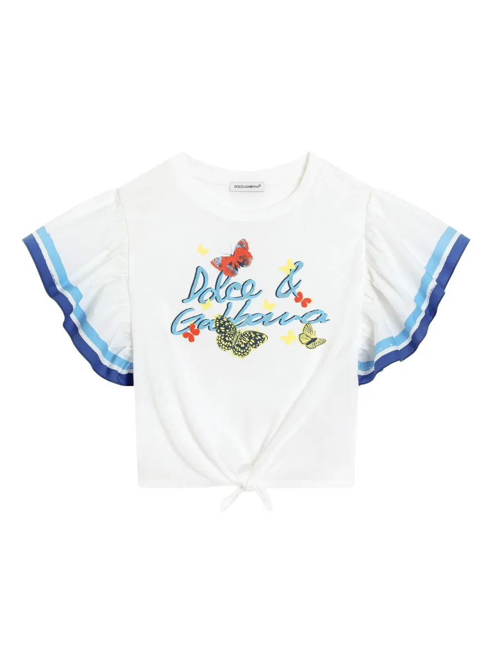 Dolce & Gabbana Kids T-shirt met logoprint Wit