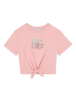 Dolce & Gabbana Kids Teddy bear-print Cotton T-shirt | Pink | FARFETCH