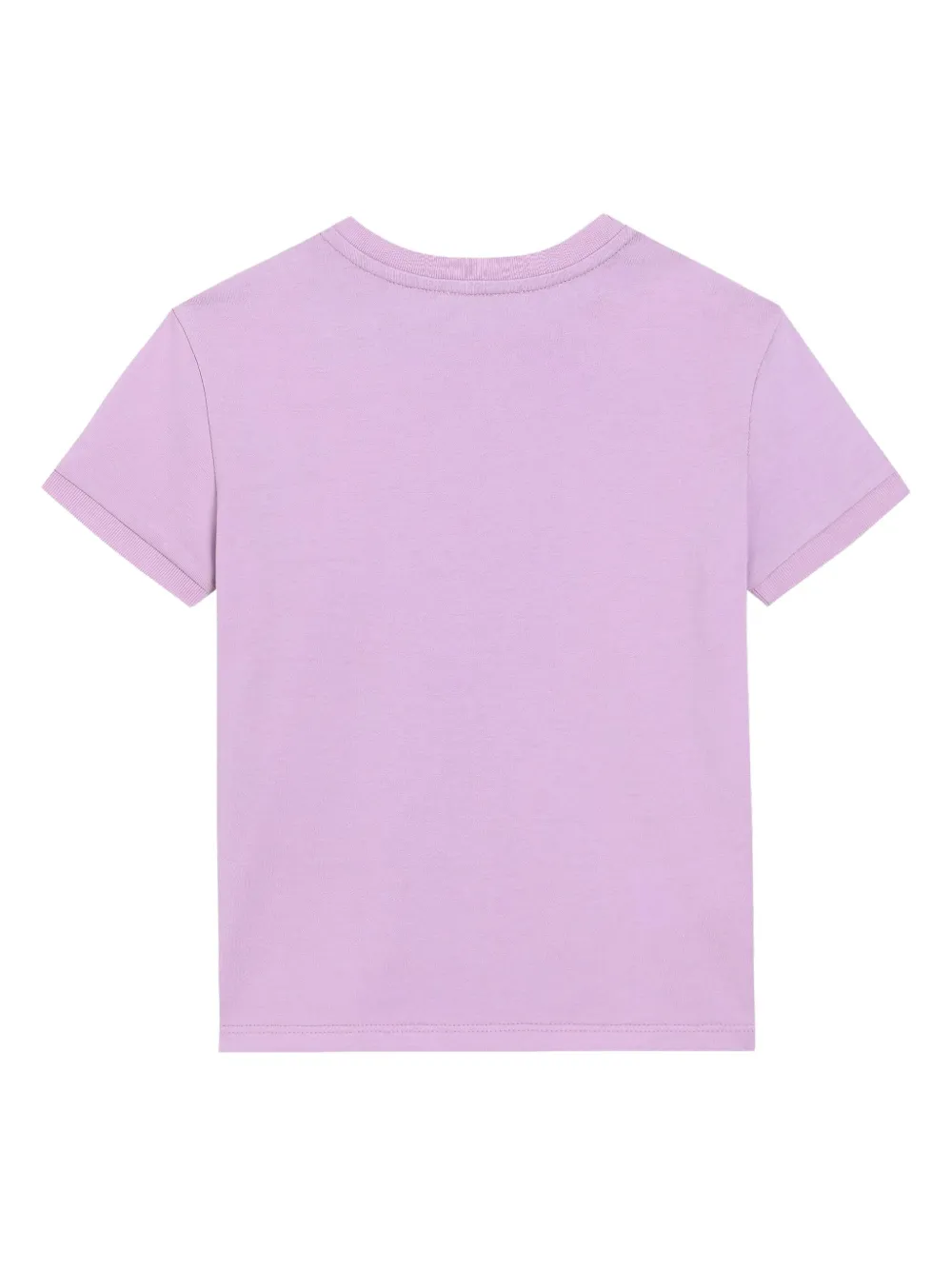 dolce&gabbanakids Dolce & Gabbana Kids T-shirt met logopatch - Paars