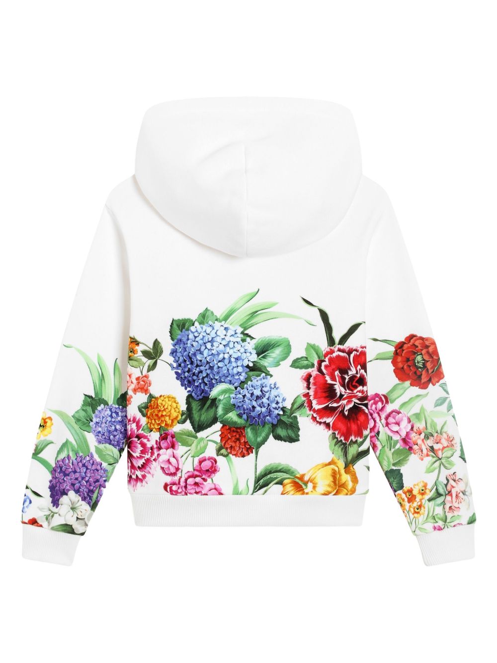 Dolce & Gabbana Kids Hoodie met bloemenprint - Wit