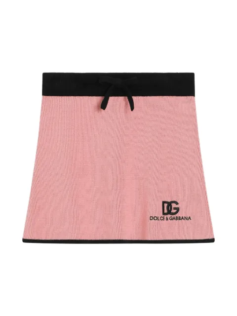 Dolce & Gabbana Kids embroidered-logo mini skirt