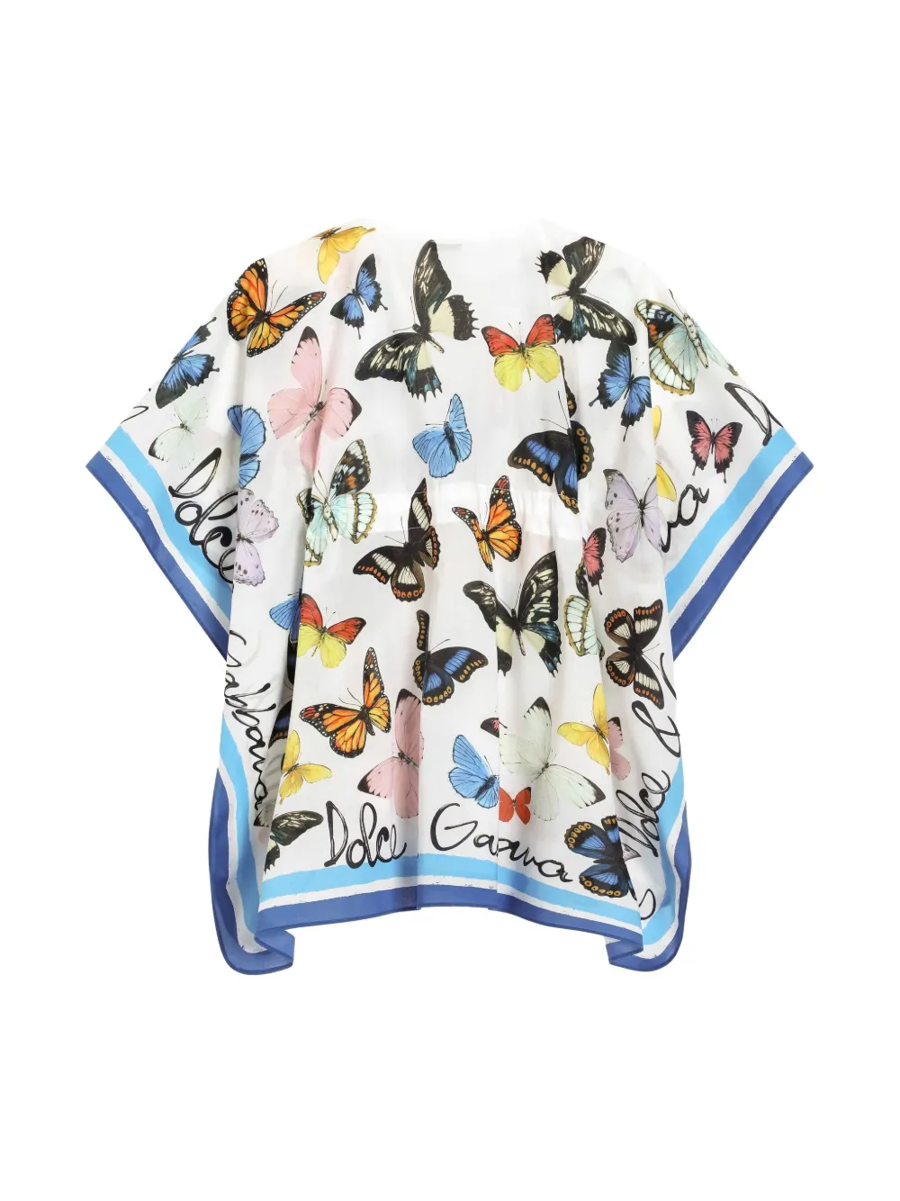 Dolce & Gabbana Kids Jurk met vlinderprint - Wit