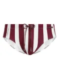 Dolce & Gabbana striped swim trunks - Red