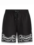 Dolce & Gabbana bandanna-print mid-length swim shorts - Black