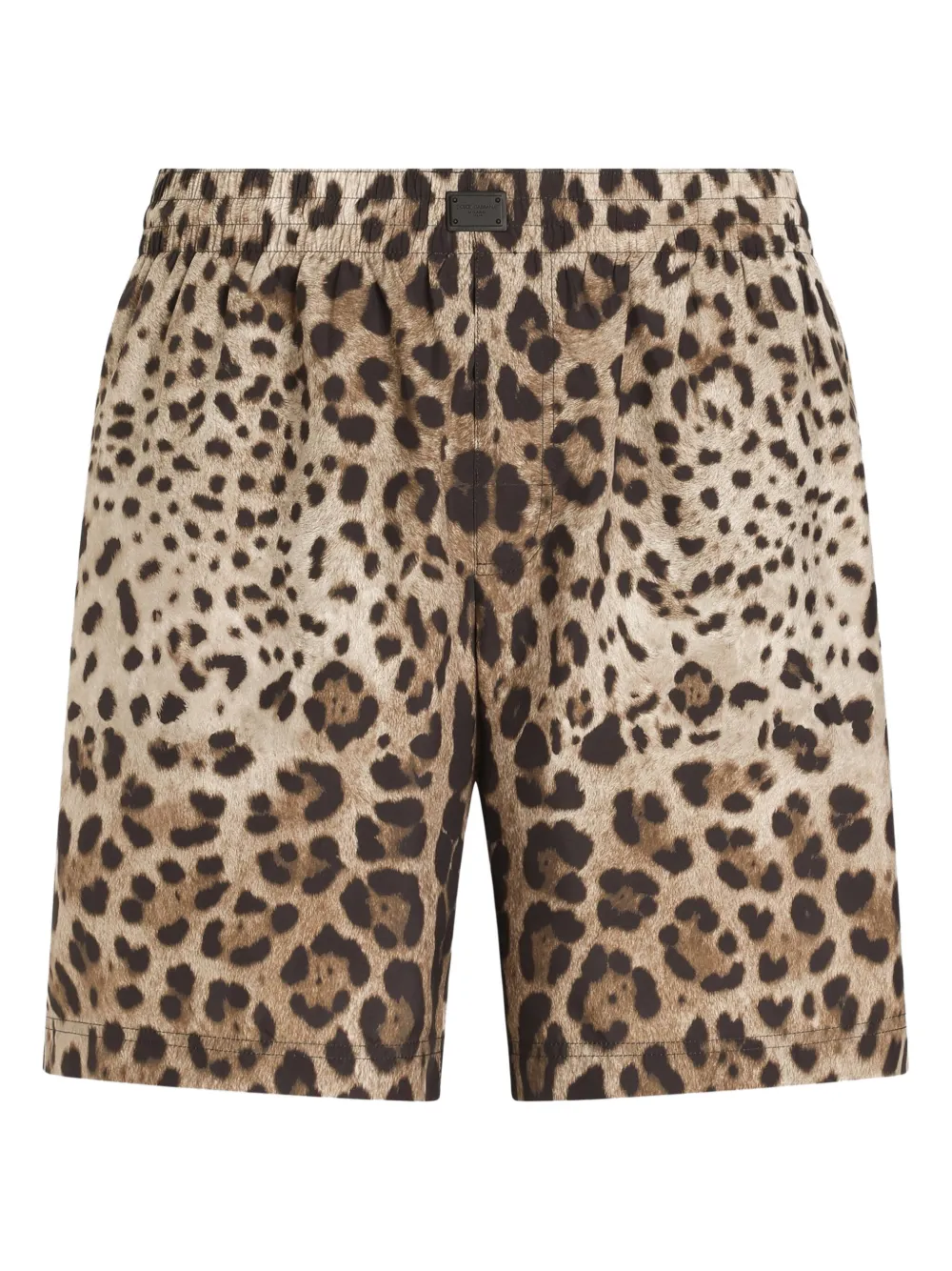 DOLCE & GABBANA LEOPARD-PRINT SWIM SHORTS