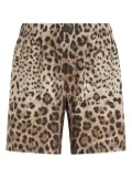 Dolce & Gabbana leopard-print swim shorts - Neutrals