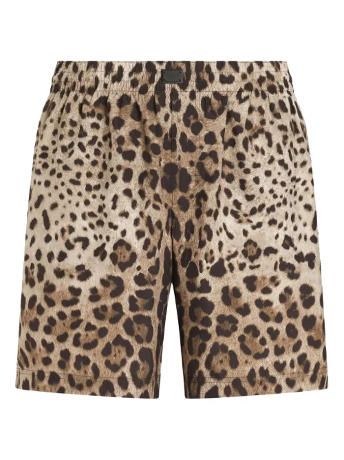Short de bain à imprimé léopard - Dolce & Gabbana - Modalova