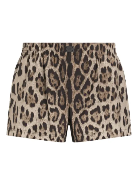 Dolce & Gabbana leopard-print swim shorts