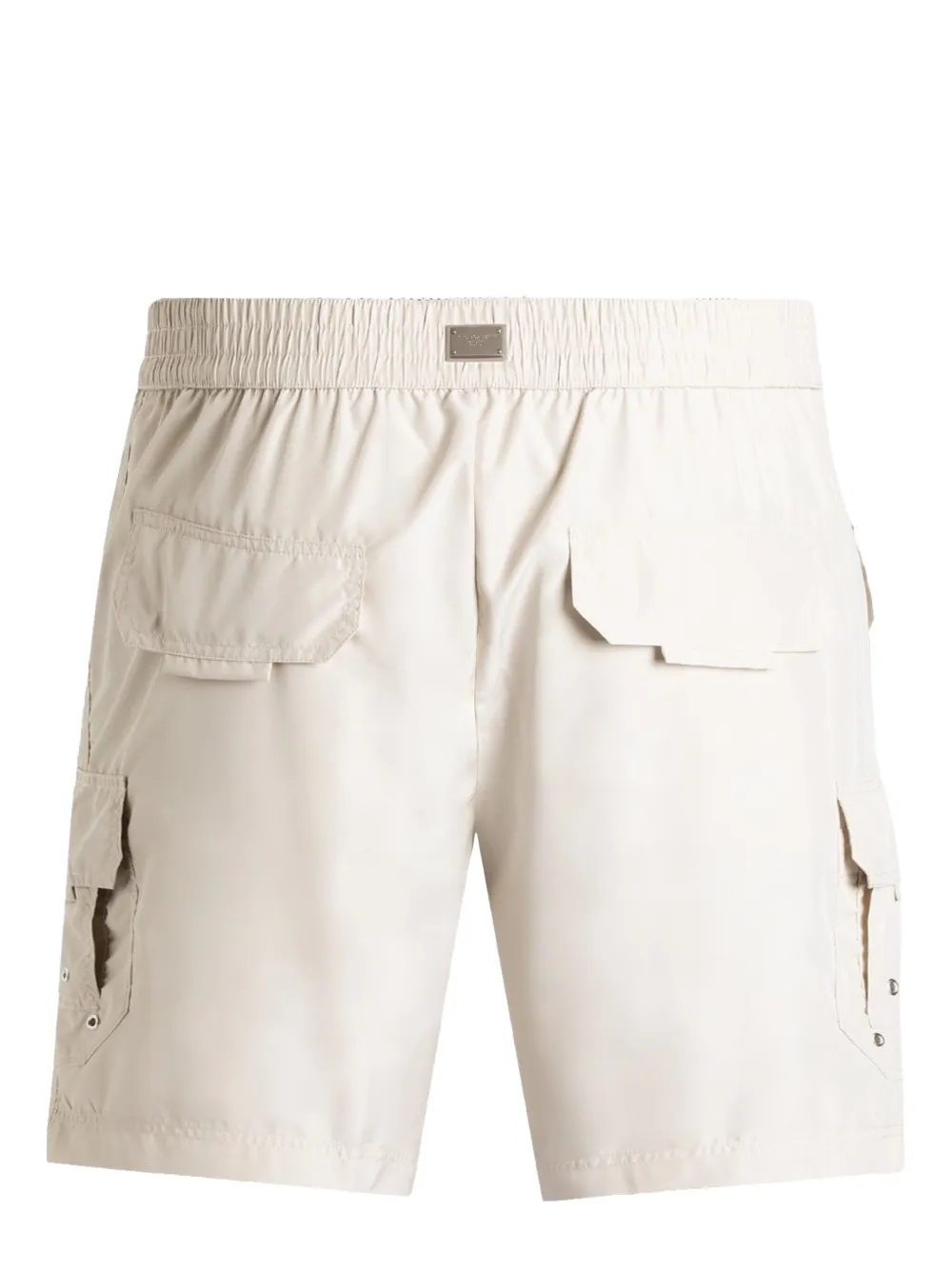 Dolce & Gabbana tag-detail swim shorts - Beige