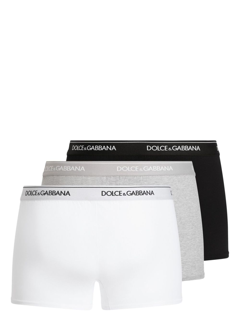 Dolce & Gabbana Drie jersey boxershorts met stretch-effect - Wit