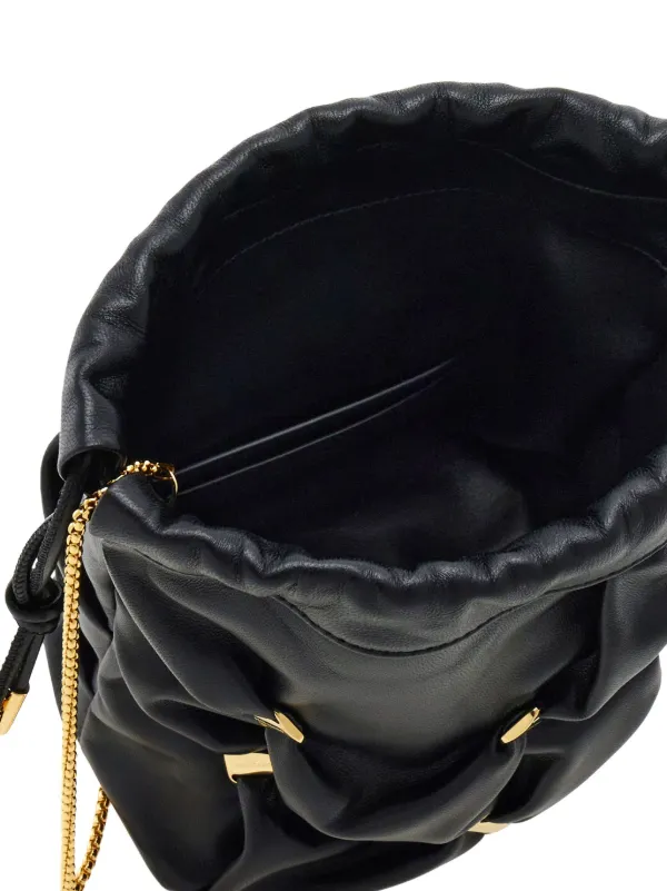 【FERRAGAMO】関税込☆バケットバッグ レザー ブラック Ferragamo レザー バケットバッグ | ブラック | FARFETCH JP