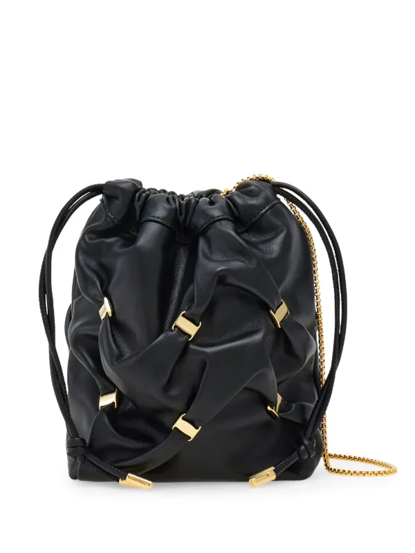 【FERRAGAMO】関税込☆バケットバッグ レザー ブラック Ferragamo レザー バケットバッグ | ブラック | FARFETCH JP