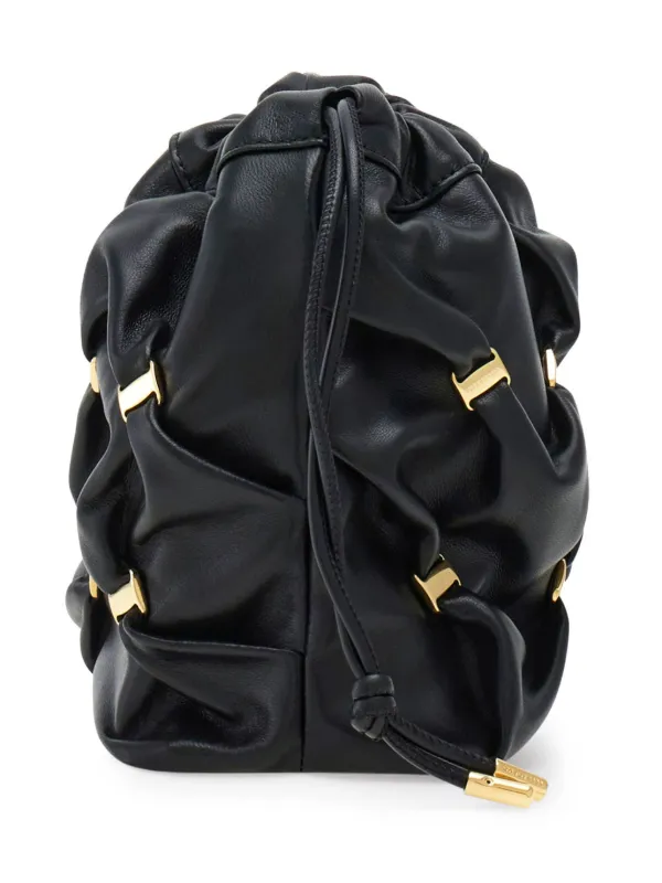 【FERRAGAMO】関税込☆バケットバッグ レザー ブラック Ferragamo レザー バケットバッグ | ブラック | FARFETCH JP