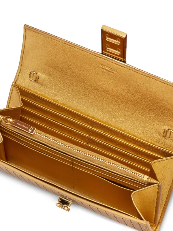 Ferragamo Hug Wallet | Gold | FARFETCH