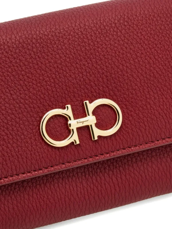 Ferragamo Gancini Wallet On Chain | Red | FARFETCH