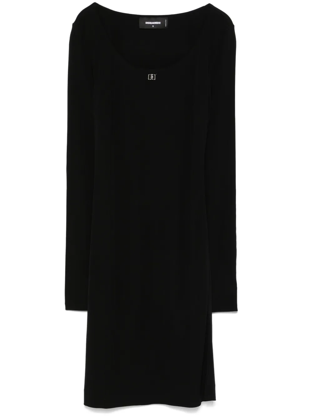 DSQUARED2 logo-plaque midi dress - Black