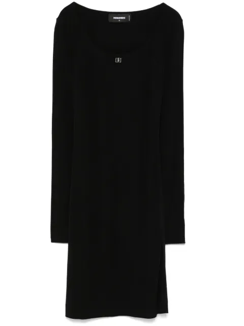 DSQUARED2 logo-plaque midi dress Women