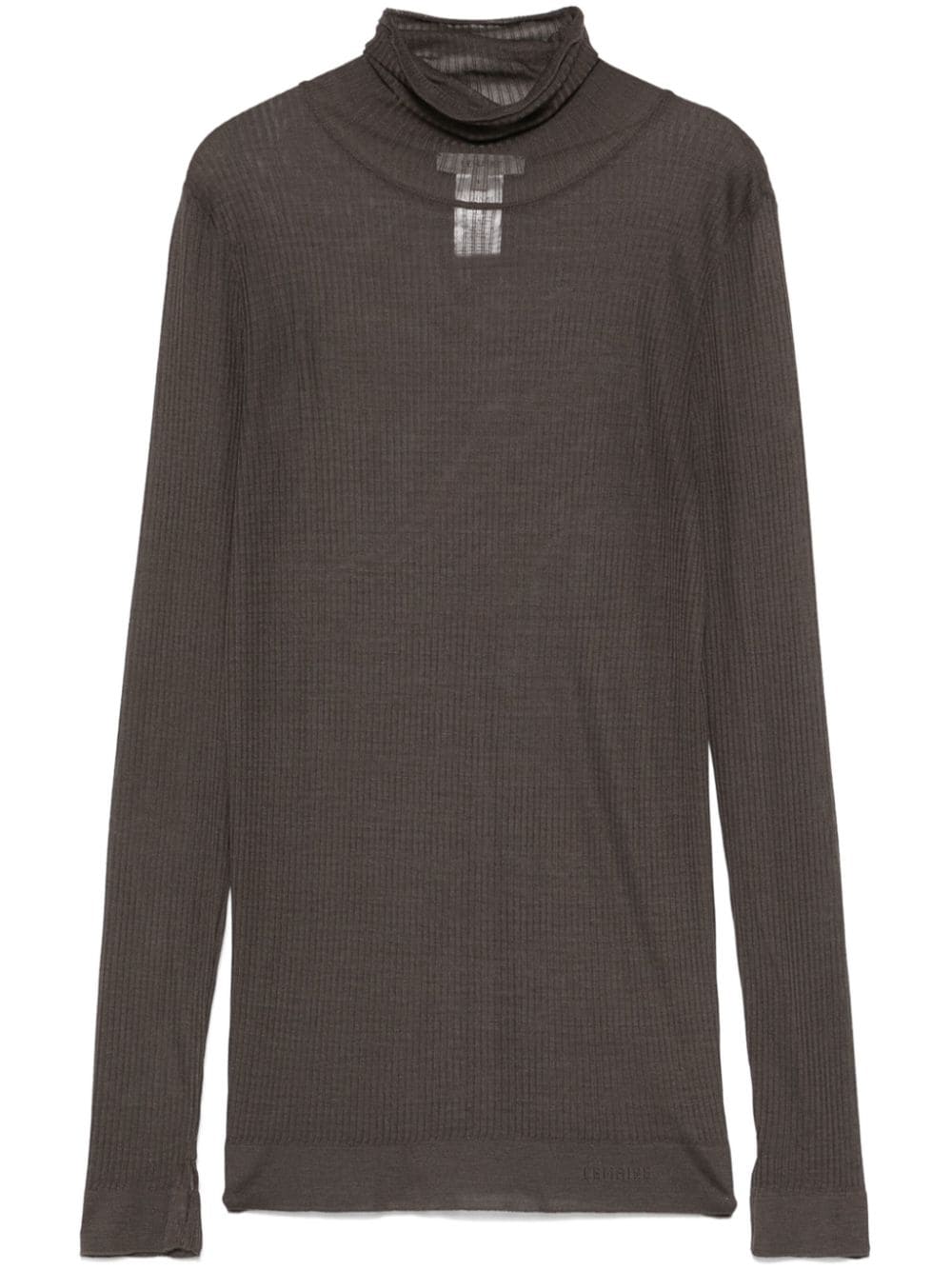 Shop Lemaire Fine-ribbed Sweater In Brown