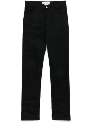 Marni marble-dyed wide-leg Jeans | Black | FARFETCH