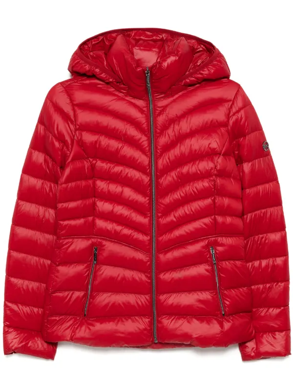 Michael Michael Kors Chevron Packable Jacket Red FARFETCH UK