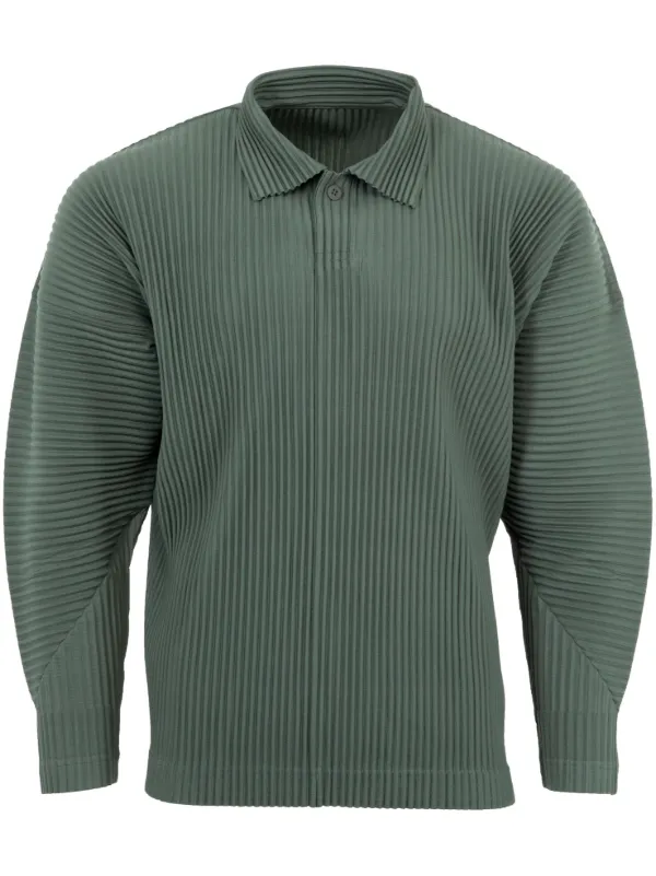 独特な 【送料無料】 Issey Plissé Homme Miyake グリーン | シャツ October Mc トップス