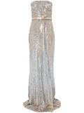 Elie Saab strapless sequinned dress - Gold