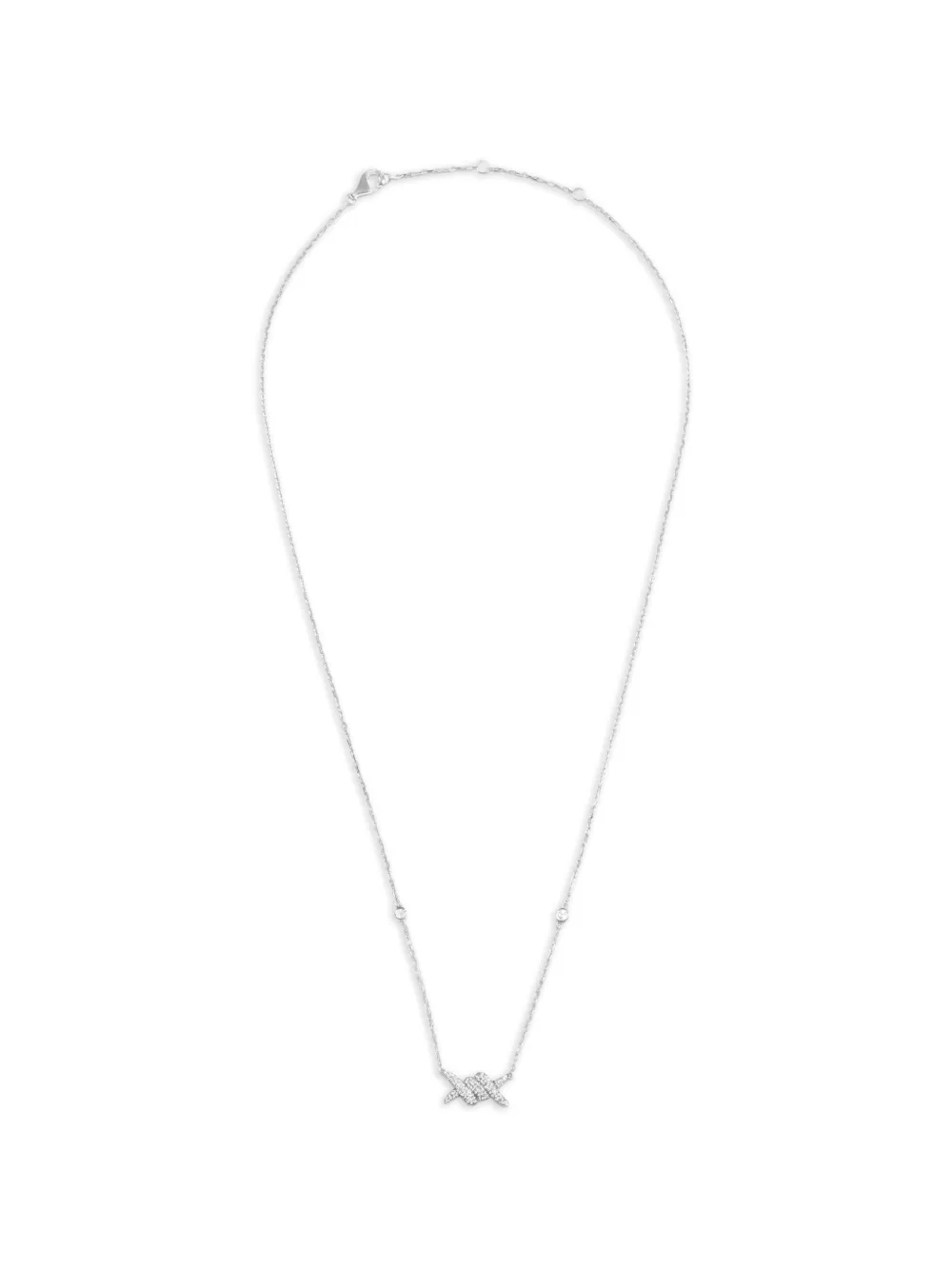 Djula Collana Barbelé con diamanti - Argento