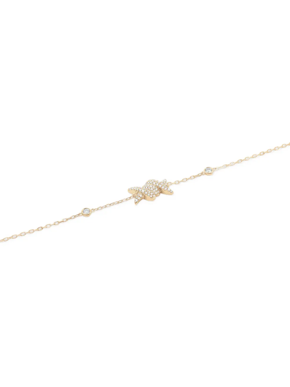  Djula Pulsera Barbelé Con Diamantes - Dorado 