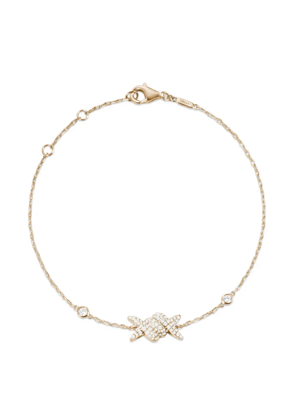 Djula Bracciale Barbelé con diamanti - Oro