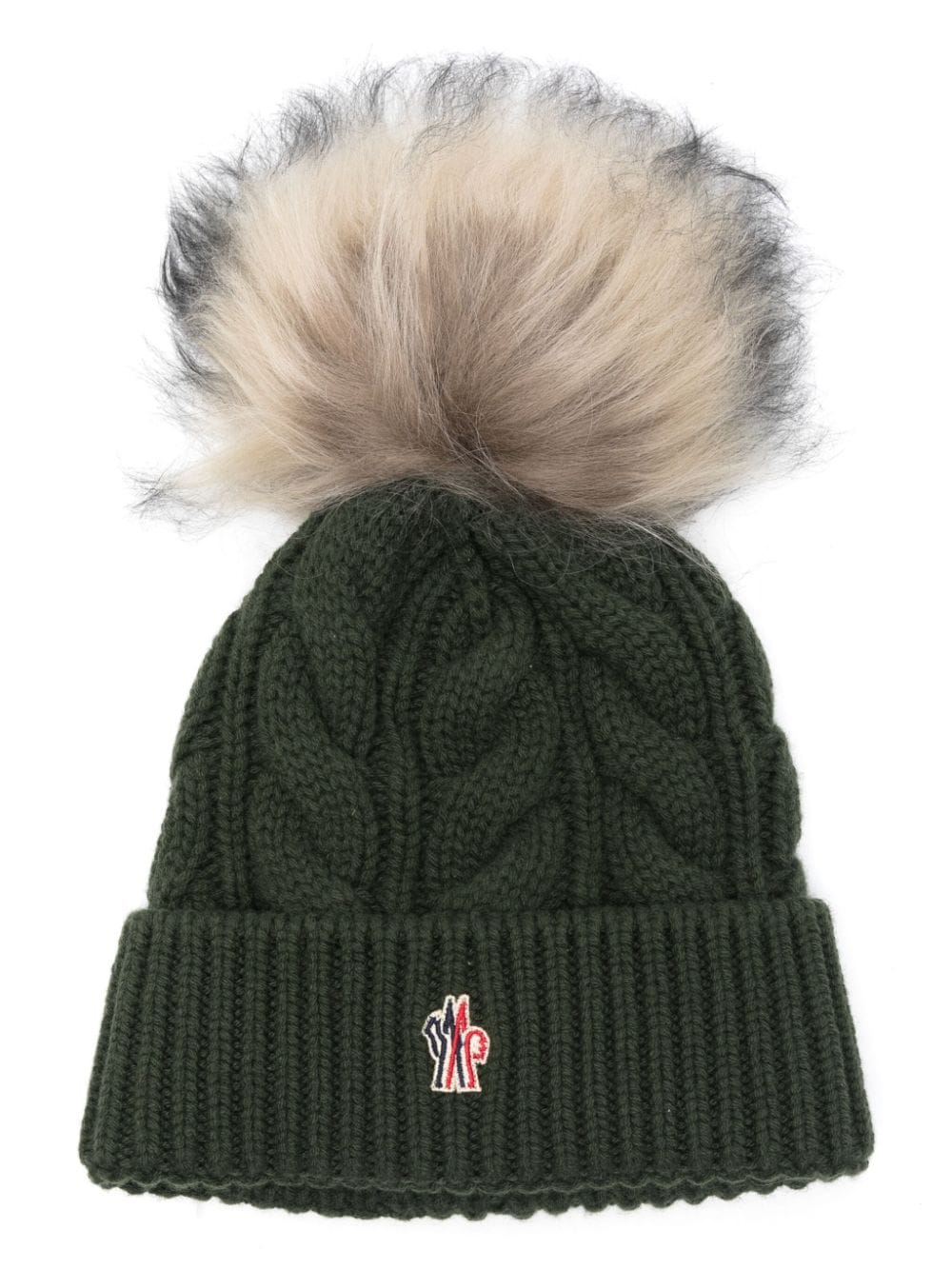 Shop Moncler Pompom-detail Beanie Hat In Green