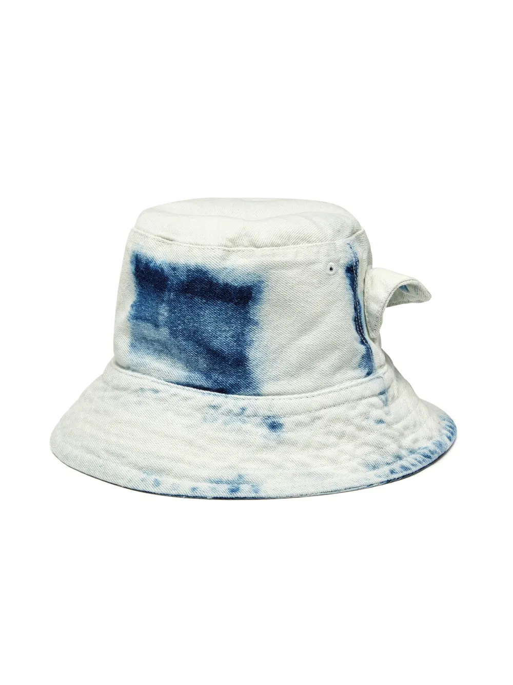 Charles Jeffrey Loverboy ear-flaps denim bucket hat - Wit