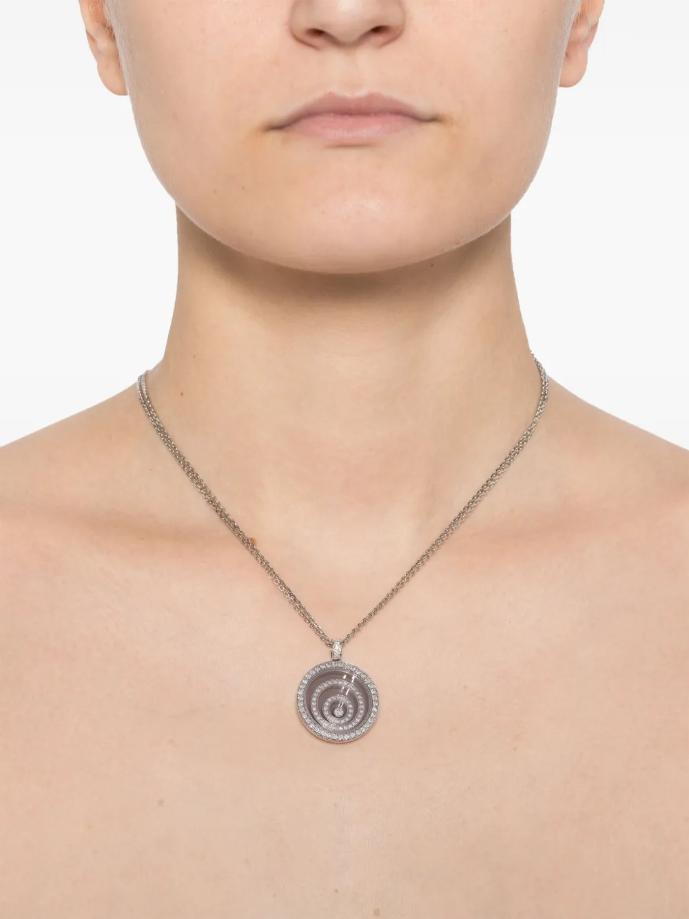Chopard Pre-Owned 18kt white gold Happy Spirit necklace | Image 2