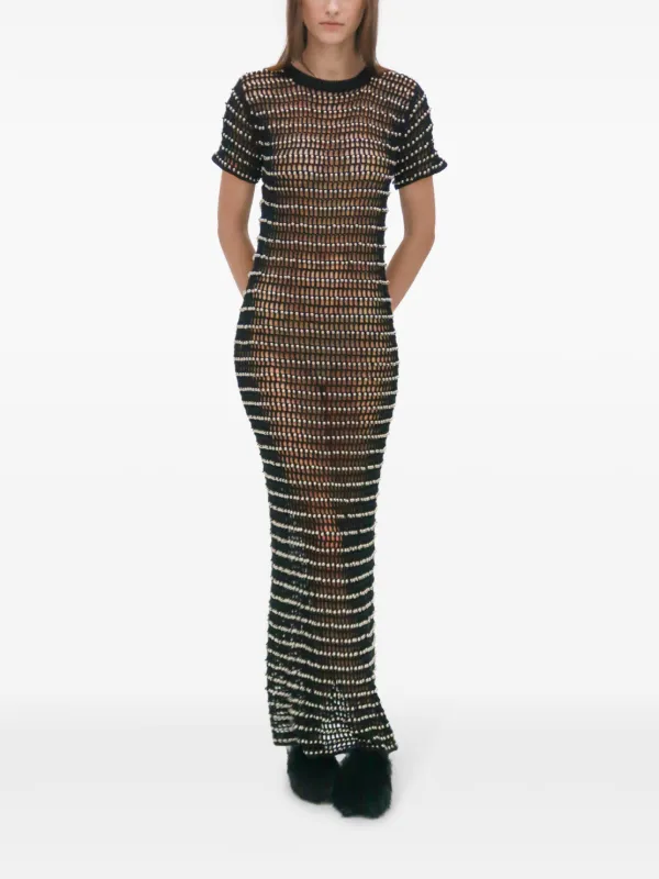 Rosetta Getty Beaded Crochet Maxi Dress Black FARFETCH ID