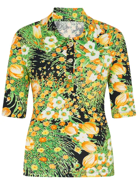 Rosetta Getty floral-print polo top 