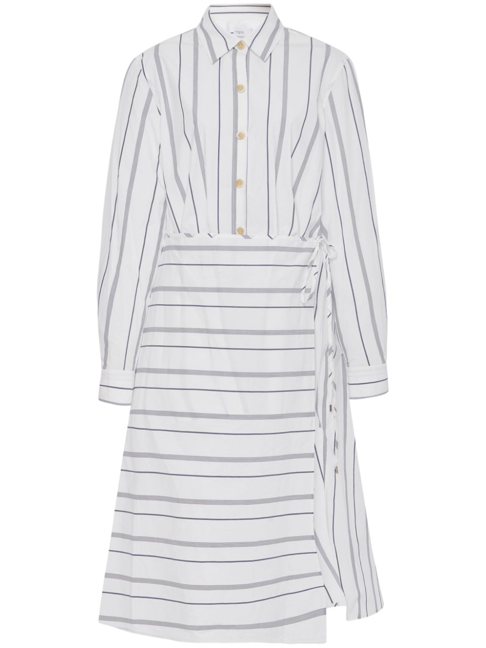 striped asymmetric dress