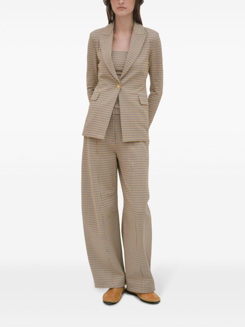 Rosetta Getty Geruite blazer - Beige