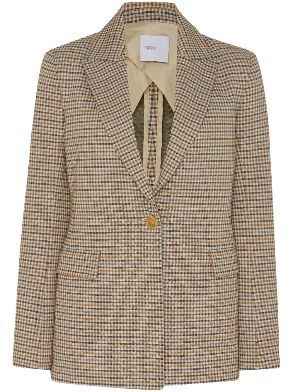 check-pattern blazer