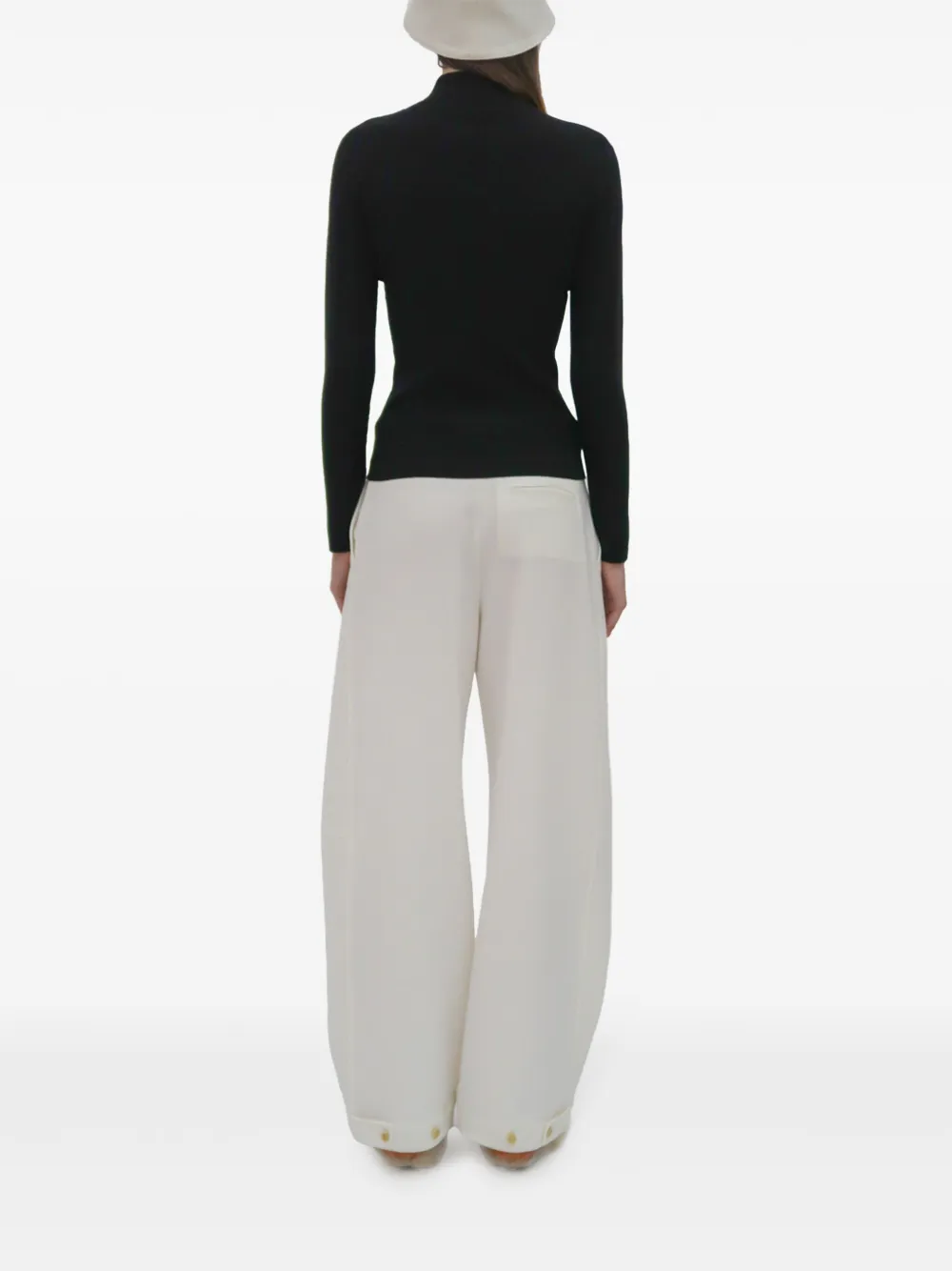 Rosetta Getty Ribbed Turtleneck Sweater In Black